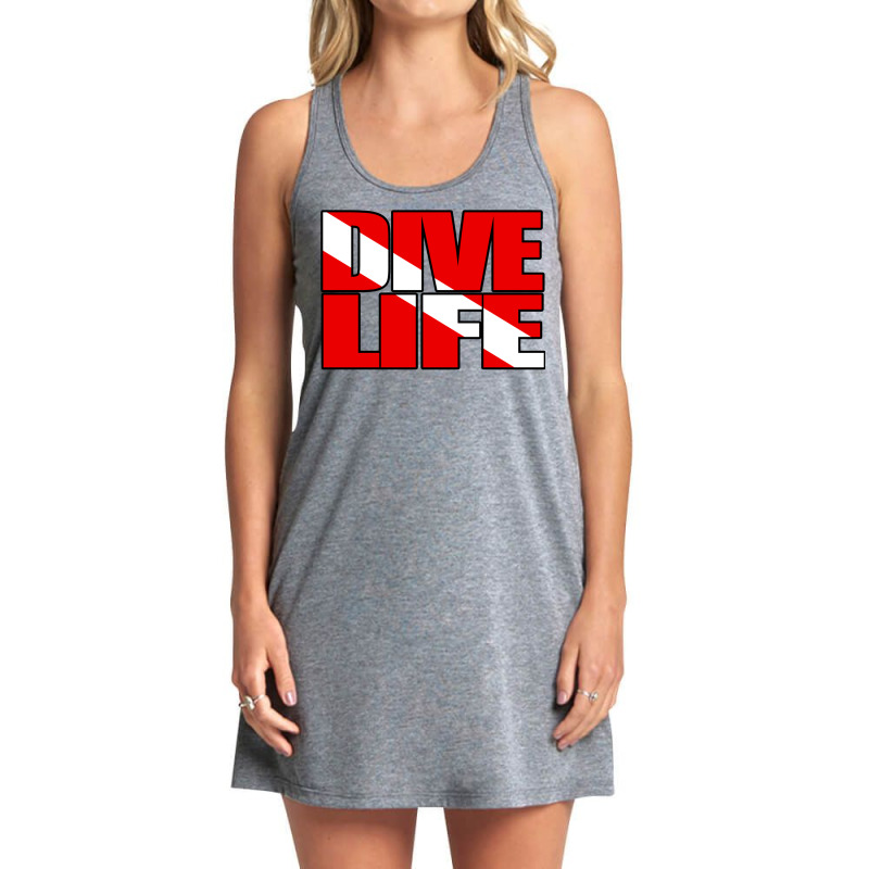 Dive Life  Diver Down Flag Scuba Diving Lifestyle Tank Dress by aivragudoa | Artistshot