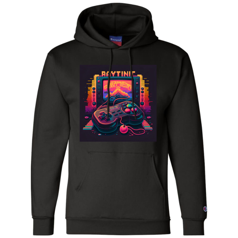 Gaming Retro Synthwave Champion Hoodie by Agus Creative | Artistshot