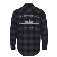 Cg 62 Uss Chancellorsville Us Navy Guided Missile Cruiser Profile Flannel Shirt | Artistshot