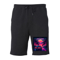 Car Retro Synthwave Fleece Short | Artistshot