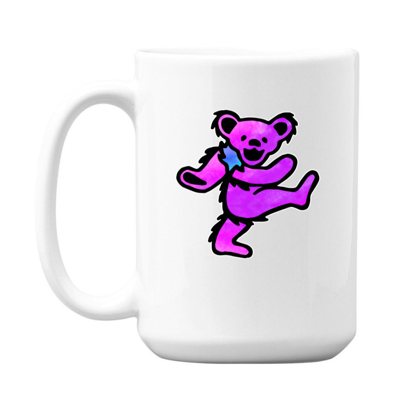 Pink Grateful Dancing Hippie Classic Rock Dead Bear 15 Oz Coffee Mug | Artistshot