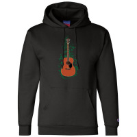 Mahogany Concert Acoustic Guitar Flowering Vines Champion Hoodie | Artistshot