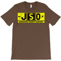 Jso Cherokee County Airport Taxiway Sign Design Distressed T-shirt | Artistshot