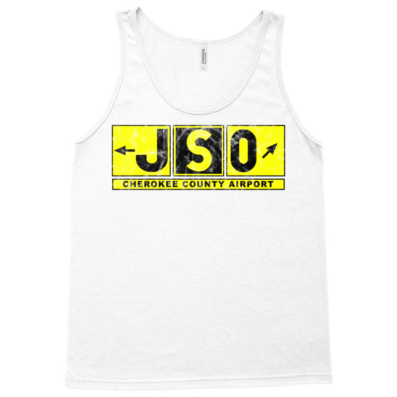 Jso Cherokee County Airport Taxiway Sign Design Distressed Tank Top by legohtashyap | Artistshot