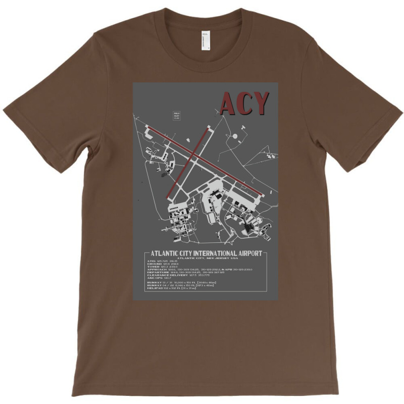 Acy Atlantic City International Airport Diagram Art T-Shirt by ruprairosittp | Artistshot