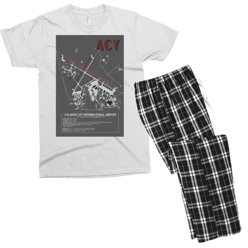 Acy Atlantic City International Airport Diagram Art Men's T-shirt Pajama Set by ruprairosittp | Artistshot