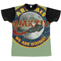 Artemis We Are Going! Moon Mission 2024 Vintage Design Graphic T-shirt | Artistshot