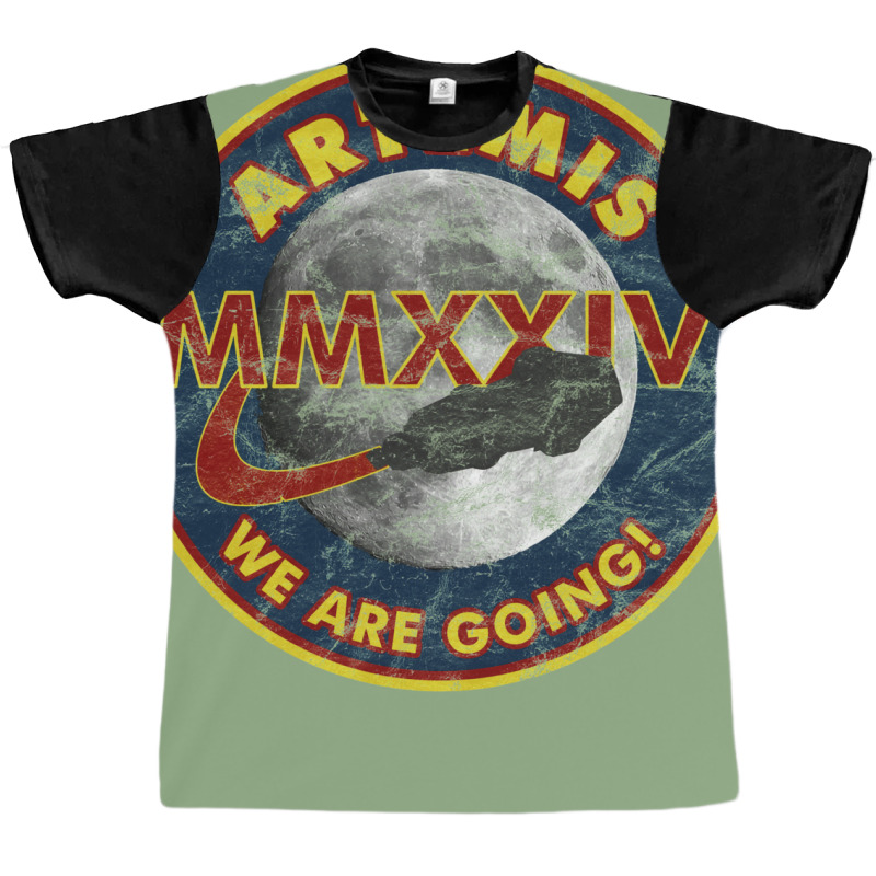 Artemis We Are Going! Moon Mission 2024 Vintage Design Graphic T-shirt by ghanimshorgok | Artistshot