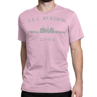 Cg 69 Uss Vicksburg Us Navy Guided Missile Cruiser Profile Vintage Classic T-shirt | Artistshot