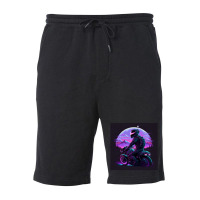 Motorcycle Retro Synthwave Fleece Short | Artistshot