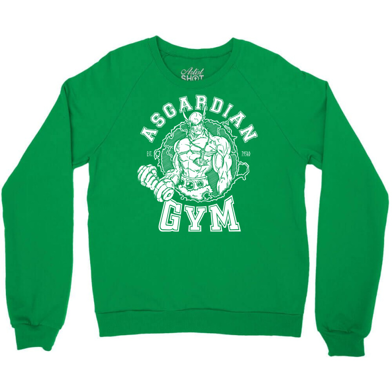 Asgardian Gym   Viking Norse God Gym Crewneck Sweatshirt by ghanimshorgok | Artistshot