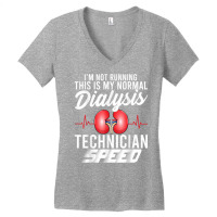 Funny Dialysis Technician Speed Heartbeat Dialysis Tech T Shirt Women's V-neck T-shirt | Artistshot