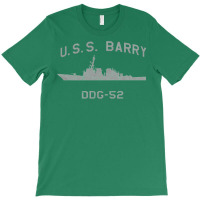 Ddg 52 Uss Barry Us Navy Guided Missile Destroyer Profile Vintage T-shirt | Artistshot