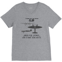 Junkers Ju.88 Dreifinger Wwii Aircraft Recognition Slide V-neck Tee | Artistshot