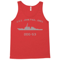 Ddg 53 Uss John Paul Jones Us Navy Guided Missile Destroyer Profile Vi Tank Top | Artistshot