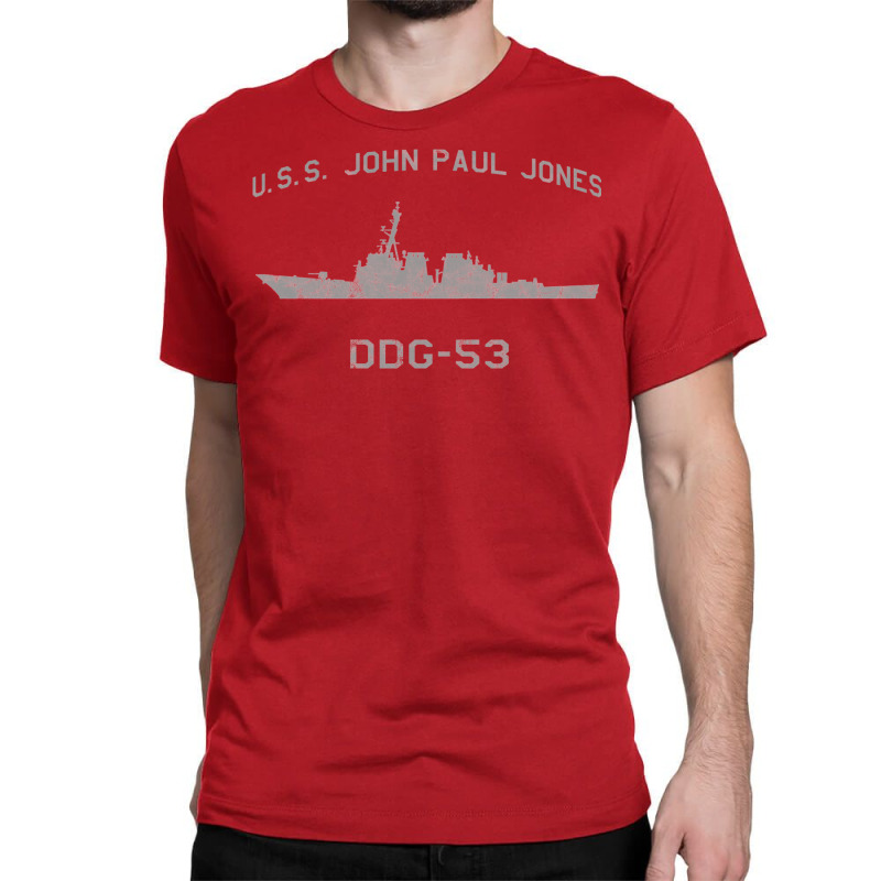 Ddg 53 Uss John Paul Jones Us Navy Guided Missile Destroyer Profile Vi Classic T-shirt by botrenhimix | Artistshot