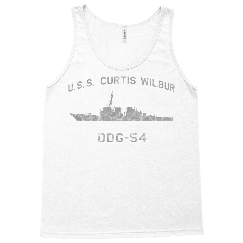 Ddg 54 Uss Curtis Wilbur Us Navy Guided Missile Destroyer Profile Vint Tank Top | Artistshot