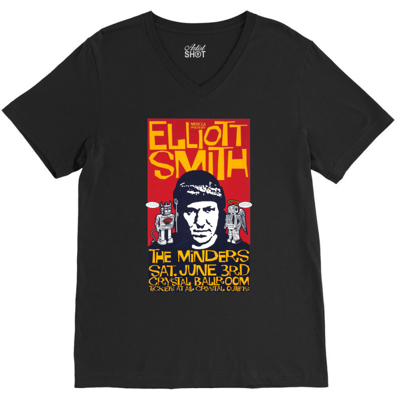 Elliott Smith V-neck Tee | Artistshot