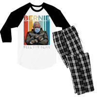 Man Myth Mittens Funny Inauguration Bernie Sanders Meme T Shirt Men's 3/4 Sleeve Pajama Set | Artistshot