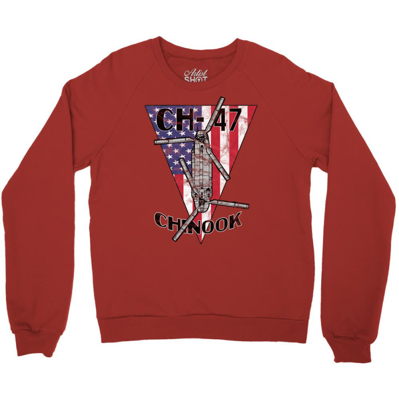 Ch 47 Chinook Transport Army Helicopter Patriotic Vintage Crewneck Sweatshirt by miyhaexaltoc | Artistshot