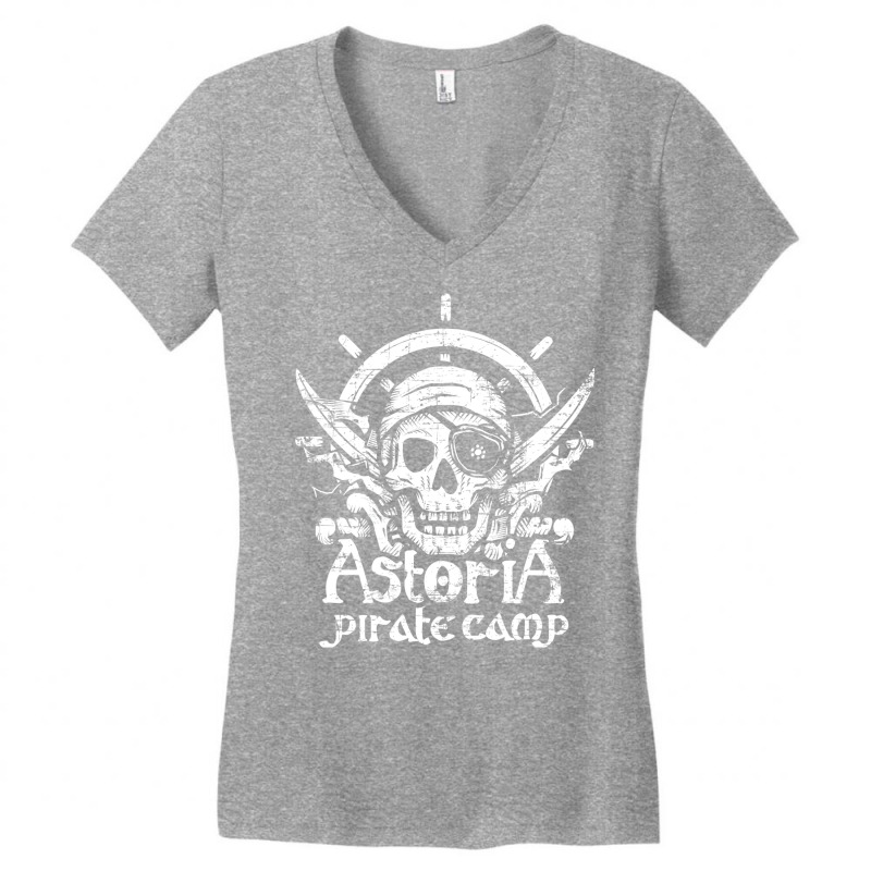 Astoria Pirate Camp Women's V-Neck T-Shirt by ghanimshorgok | Artistshot