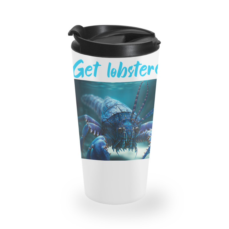 Funny Jumpscare Lobster Meme Blue Crustacean T Shirt Travel Mug | Artistshot