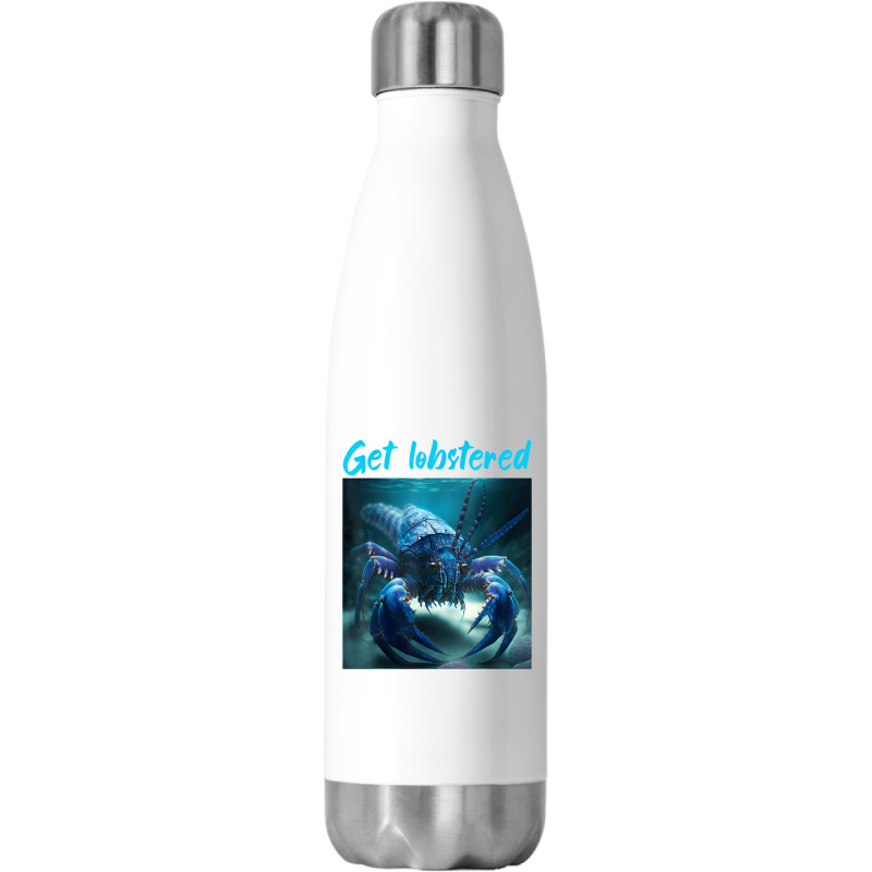 Funny Jumpscare Lobster Meme Blue Crustacean T Shirt Stainless Steel Water Bottle | Artistshot