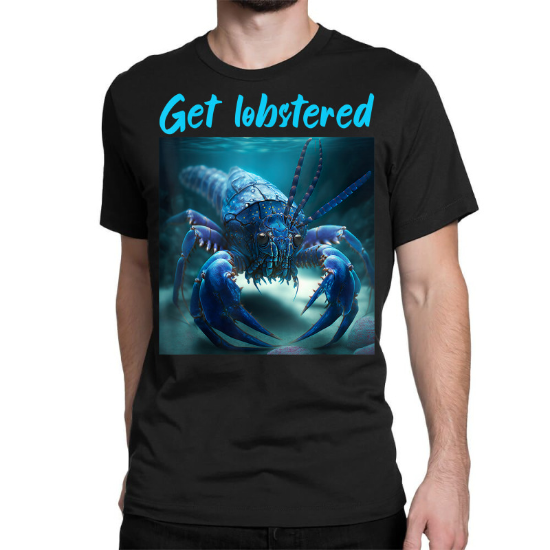 Funny Jumpscare Lobster Meme Blue Crustacean T Shirt Classic T-shirt | Artistshot