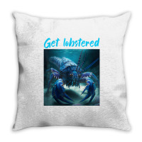 Funny Jumpscare Lobster Meme Blue Crustacean T Shirt Throw Pillow | Artistshot