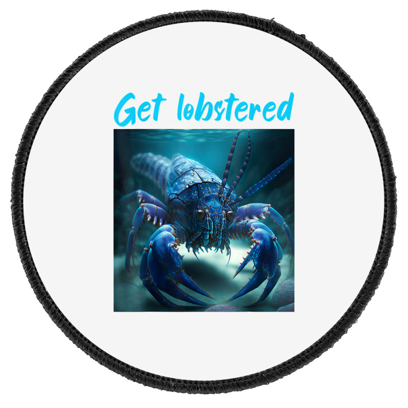 Funny Jumpscare Lobster Meme Blue Crustacean T Shirt Round Patch | Artistshot