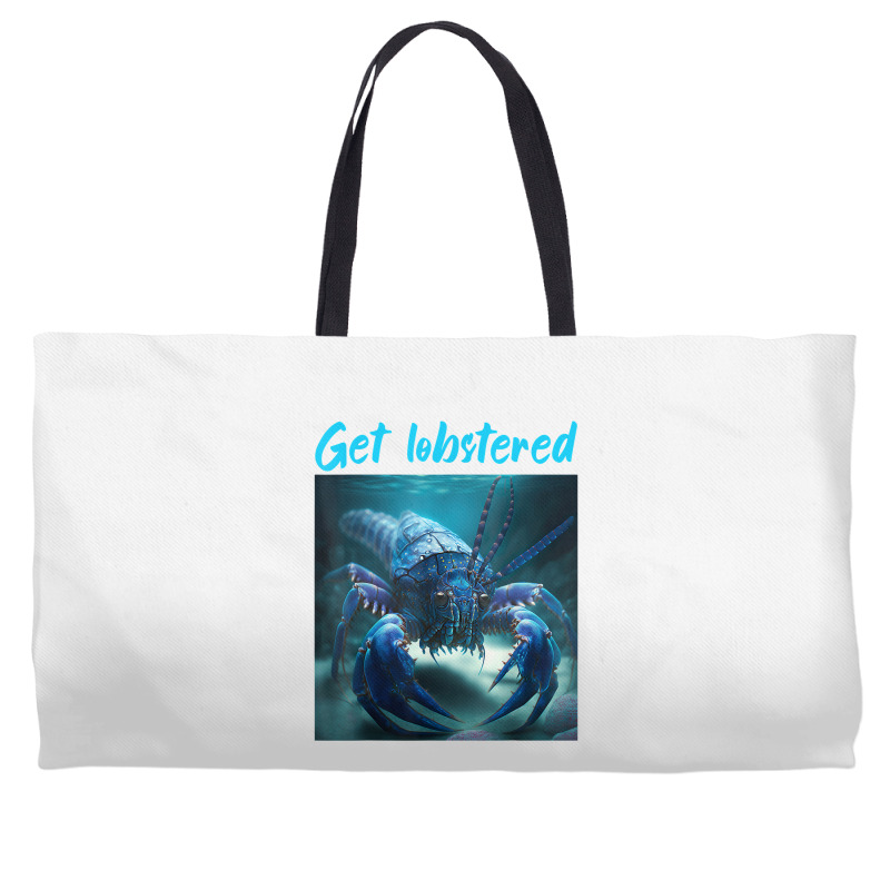 Funny Jumpscare Lobster Meme Blue Crustacean T Shirt Weekender Totes | Artistshot