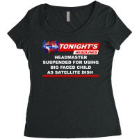 Headmaster Suspended Big Faced Child Satellite Dish Women's Triblend Scoop T-shirt | Artistshot