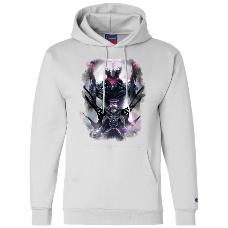 Kawrou Evangelion Anime Tra Digital Painting Champion Hoodie by legohtashyap | Artistshot