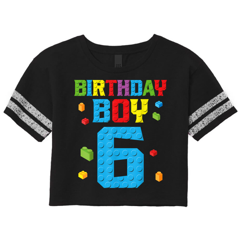 Master Builder 6th Birthday Boy 6 Six Year Building Bricks T Shirt Scorecard Crop Tee by vietnammmm | Artistshot