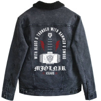 God Of Thunder   Norse Mythology Unisex Sherpa-lined Denim Jacket | Artistshot