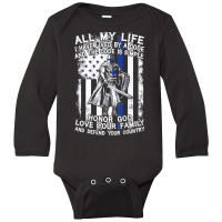 Honor God Love Family And Defend Your Country Crusader T Shirt Long Sleeve Baby Bodysuit | Artistshot