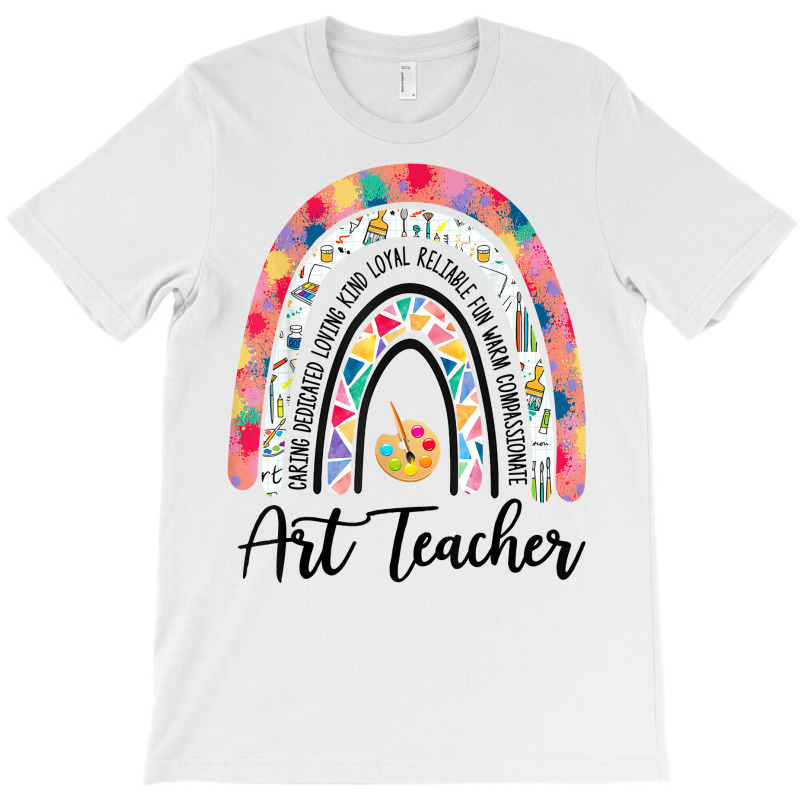 Art Teacher Rainbow Caring Dedicated Loving Vintage T Shirt T-Shirt by tamkyfashions | Artistshot