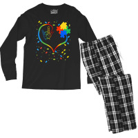 Autism Awareness Special Ed Teacher Asl Sign Language Men's Long Sleeve Pajama Set | Artistshot