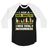 Data Analytics Data Engineering Funny Data Analyst Joke T Shirt 3/4 Sleeve Shirt | Artistshot