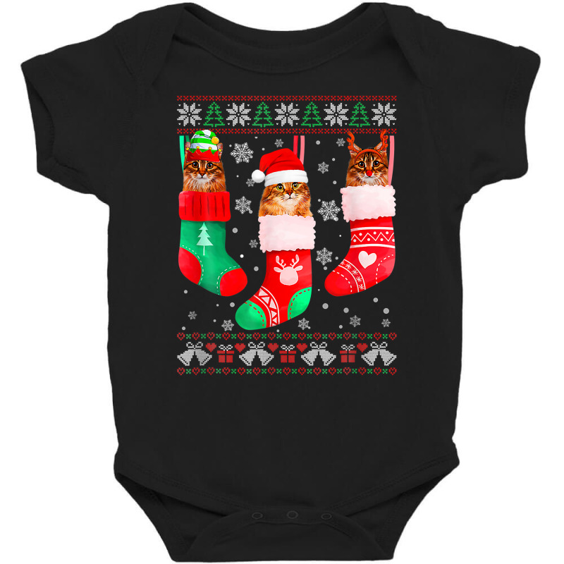 Funny Ugly Christmas Siberian Cat Lovers Cat Owner T Shirt Baby Bodysuit by latodorjnb | Artistshot