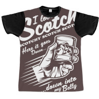 Ron Burgundy I Love Scotch   Scotchy Scotch Scotch Graphic T-shirt | Artistshot