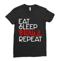 Eat Sleep Brawl Repeat Gamer Gamer Game Kinder Star T Shirt Ladies Fitted T-shirt | Artistshot