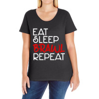 Eat Sleep Brawl Repeat Gamer Gamer Game Kinder Star T Shirt Ladies Curvy T-shirt | Artistshot