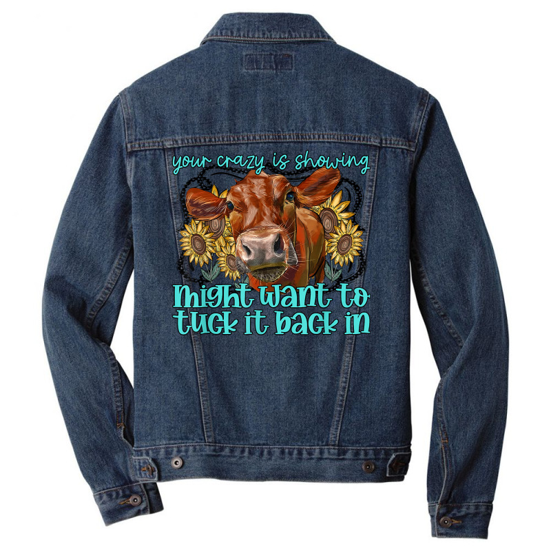 Heifer Sunflower Wanna Tuck That Back In Western Farm Animal T Shirt Men Denim Jacket by annalfreddr3 | Artistshot