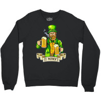 St. Patricks Day Smoking Green Graphic T Shirt   Unisex Funny Casual C Crewneck Sweatshirt | Artistshot