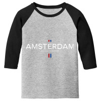 Amsterdam Netherlands Retro Vintage T Shirt Youth 3/4 Sleeve | Artistshot