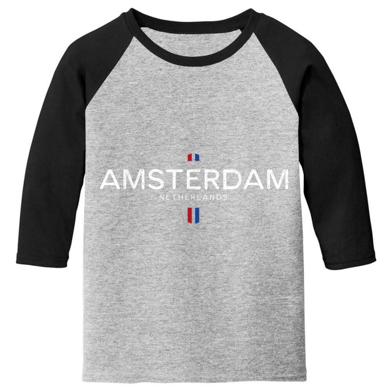 Amsterdam Netherlands Retro Vintage T Shirt Youth 3/4 Sleeve by chomibe | Artistshot