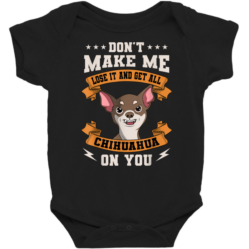 Chihuahua Angry Pet Animal Lover Dog Owner Breeder T Shirt Baby Bodysuit by jessen | Artistshot