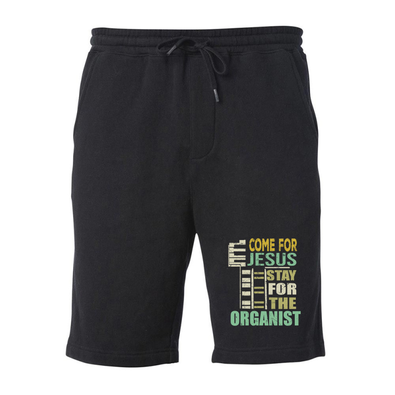 Funny Organist Gift Come For Jesus Fleece Short by JimmyChandler | Artistshot