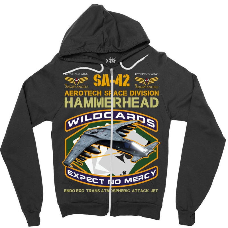 Sa 42 Hammerhead Endo Exo Attack Jet Zipper Hoodie by enzycahojen | Artistshot